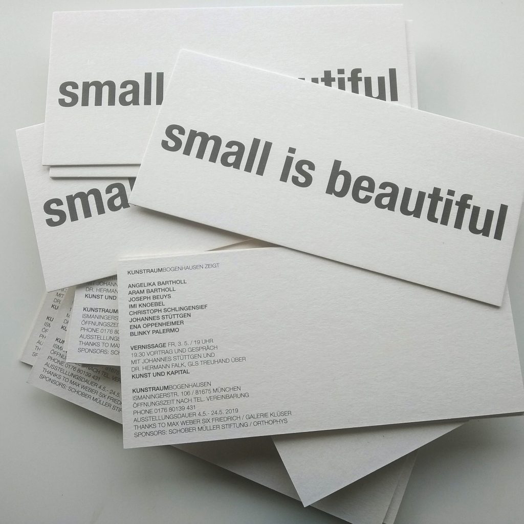 Einladungskarte, small is beautiful